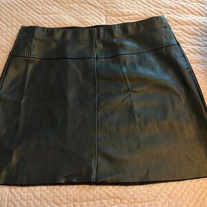 Max Studio Black Faux Leather Skirt